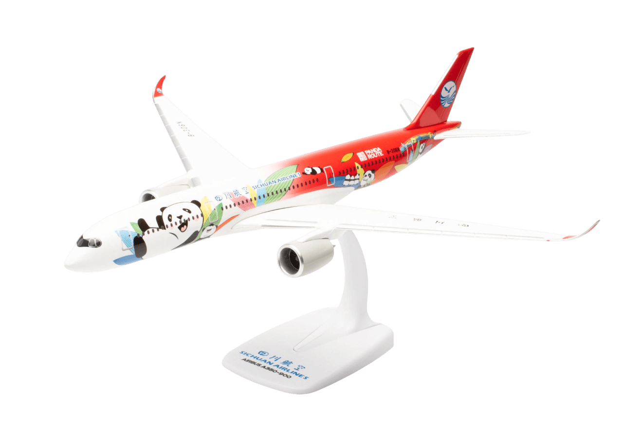 四川航空　A350-900 1/200 Airbus A350-900 Sichuan Airlines Plane Model with Stand - 1/200