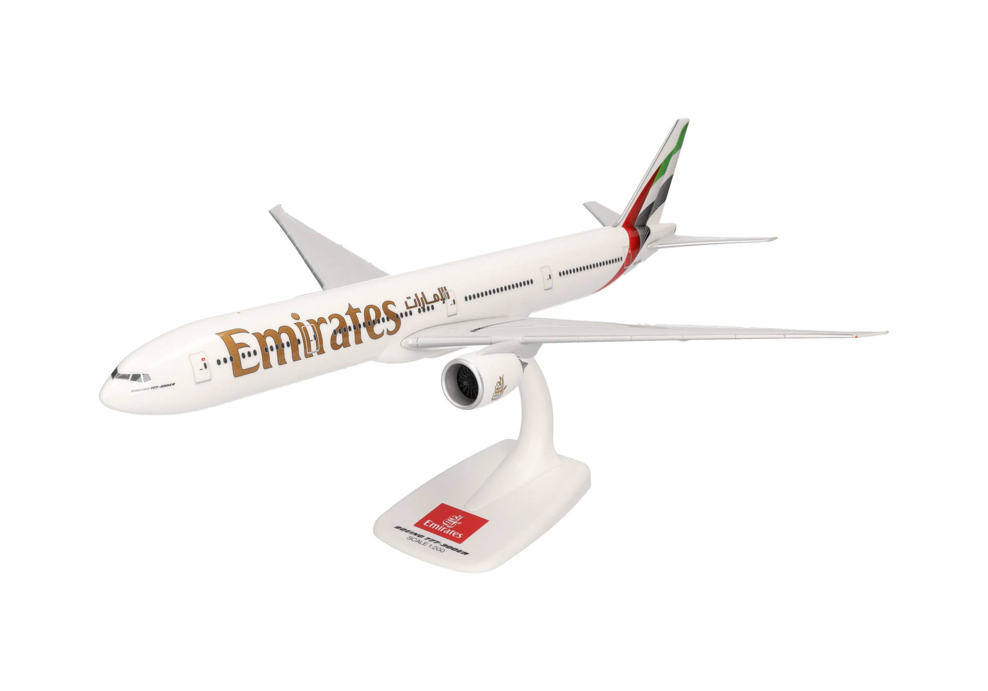 1/200 B777-300ER Emirates 航空機 モデルプレーン Boeing 777-300ER Emirates Plastic Snap-Fit Plane Model - 1/200